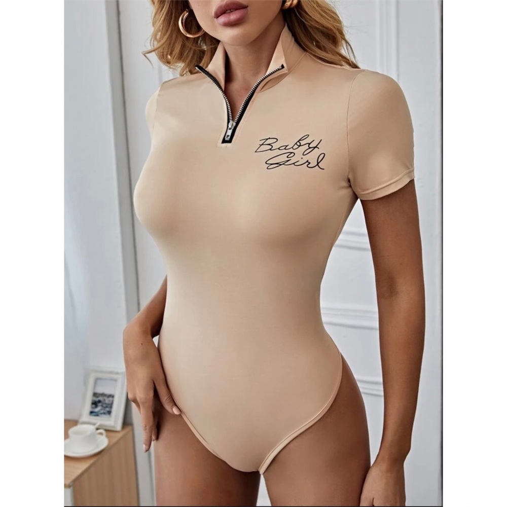 Graphic Zip Bodysuit